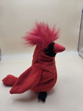 Vintage Ty Beanie Baby - Mac the Red Cardinal Bird (1998) w/ Original Hang Tag